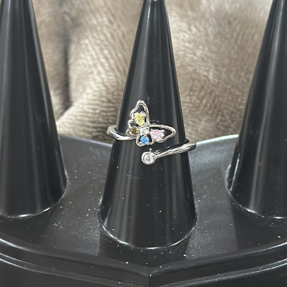 Gorgeous s925 stamped butterfly jewel ring